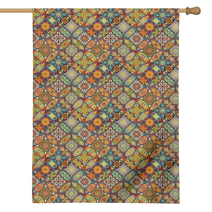 Ethnic Mandala Patchwork Pattern Print House Flag