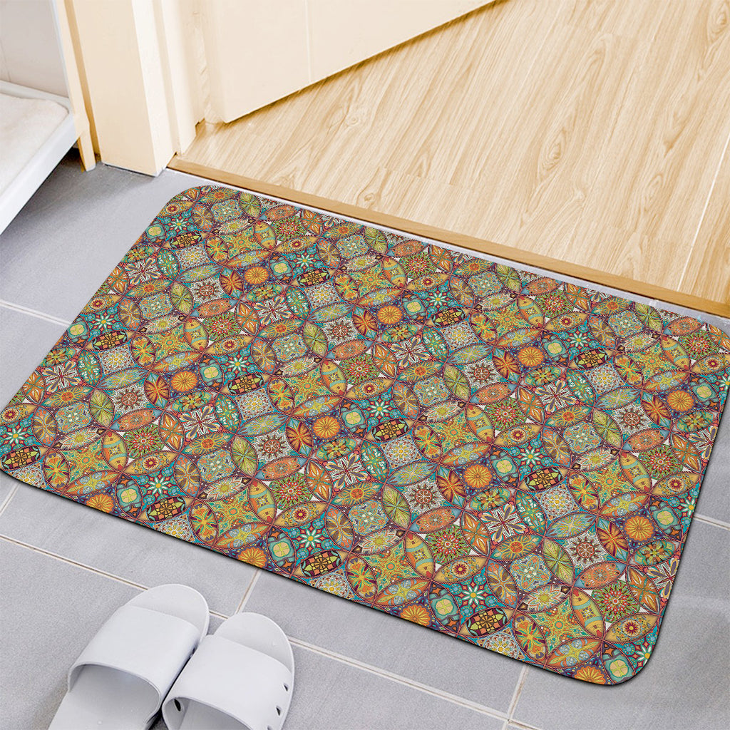 Ethnic Mandala Patchwork Pattern Print Indoor Door Mat