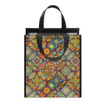 Ethnic Mandala Patchwork Pattern Print Insulated Lunch Tote