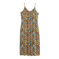 Ethnic Mandala Patchwork Pattern Print Jersey Midi Cami Dress