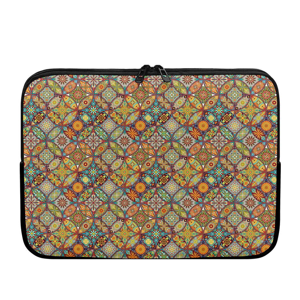 Ethnic Mandala Patchwork Pattern Print Laptop Sleeve