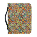 Ethnic Mandala Patchwork Pattern Print Leather Bible Cover