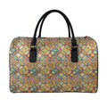 Ethnic Mandala Patchwork Pattern Print Leather Duffel Bag