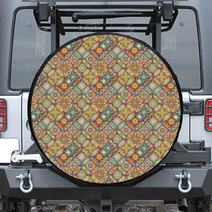 Ethnic Mandala Patchwork Pattern Print Leather Spare Tire Cover