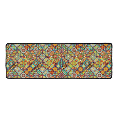 Ethnic Mandala Patchwork Pattern Print Long Kitchen Mat