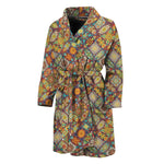 Ethnic Mandala Patchwork Pattern Print Men's Bathrobe