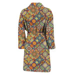 Ethnic Mandala Patchwork Pattern Print Men's Bathrobe