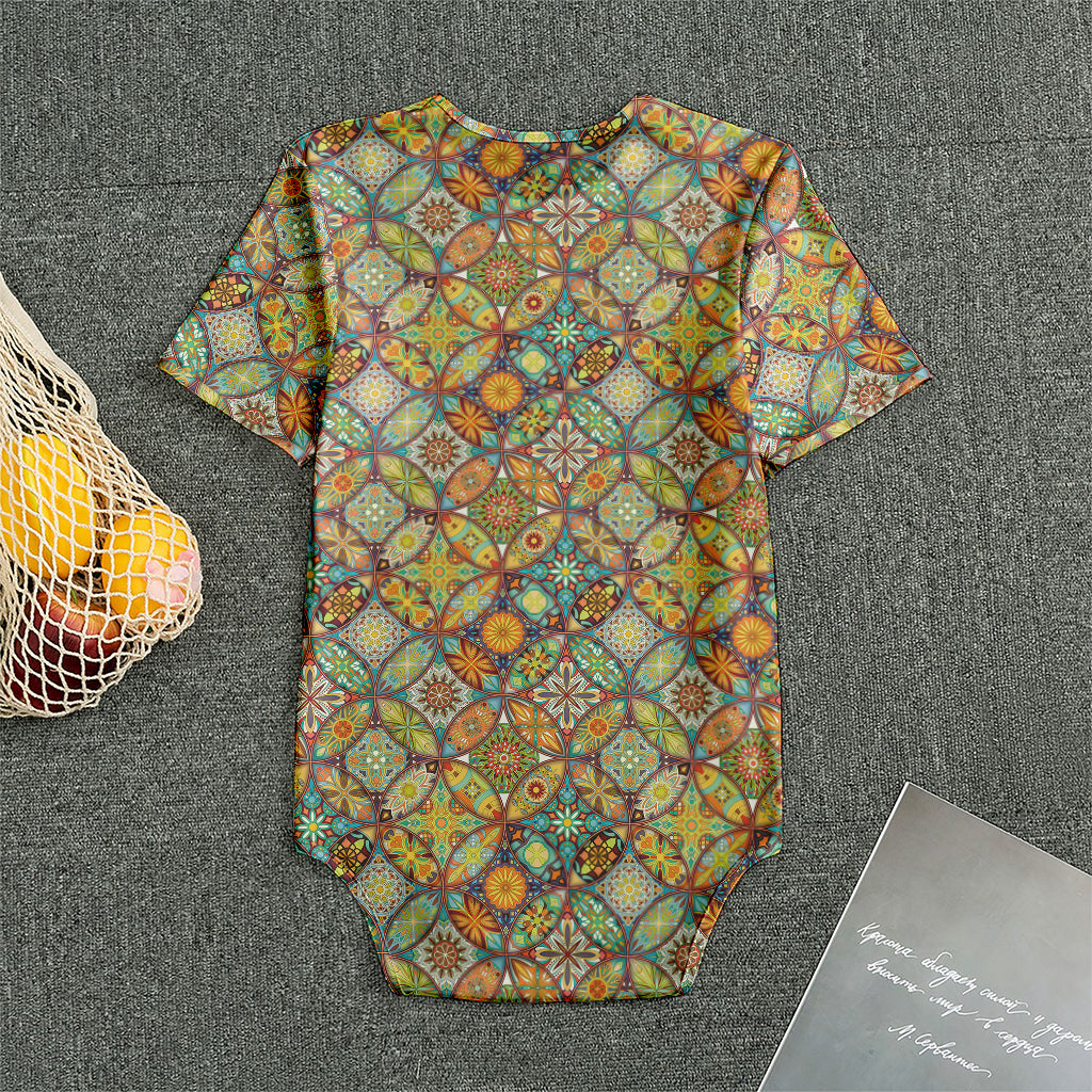 Ethnic Mandala Patchwork Pattern Print Men's Bodysuit