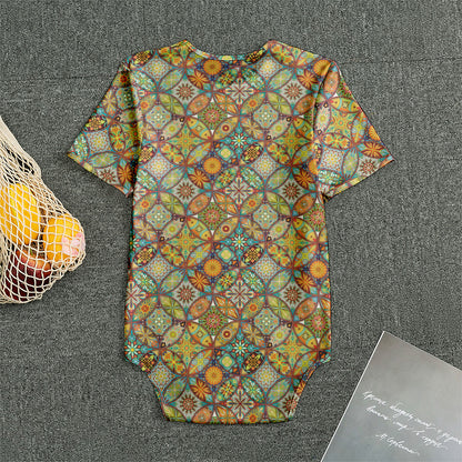 Ethnic Mandala Patchwork Pattern Print Men's Bodysuit