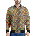 Ethnic Mandala Patchwork Pattern Print Men's Bomber Jacket