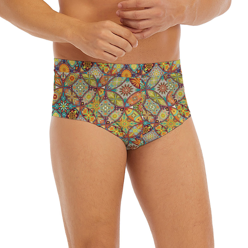 Ethnic Mandala Patchwork Pattern Print Men's Briefs