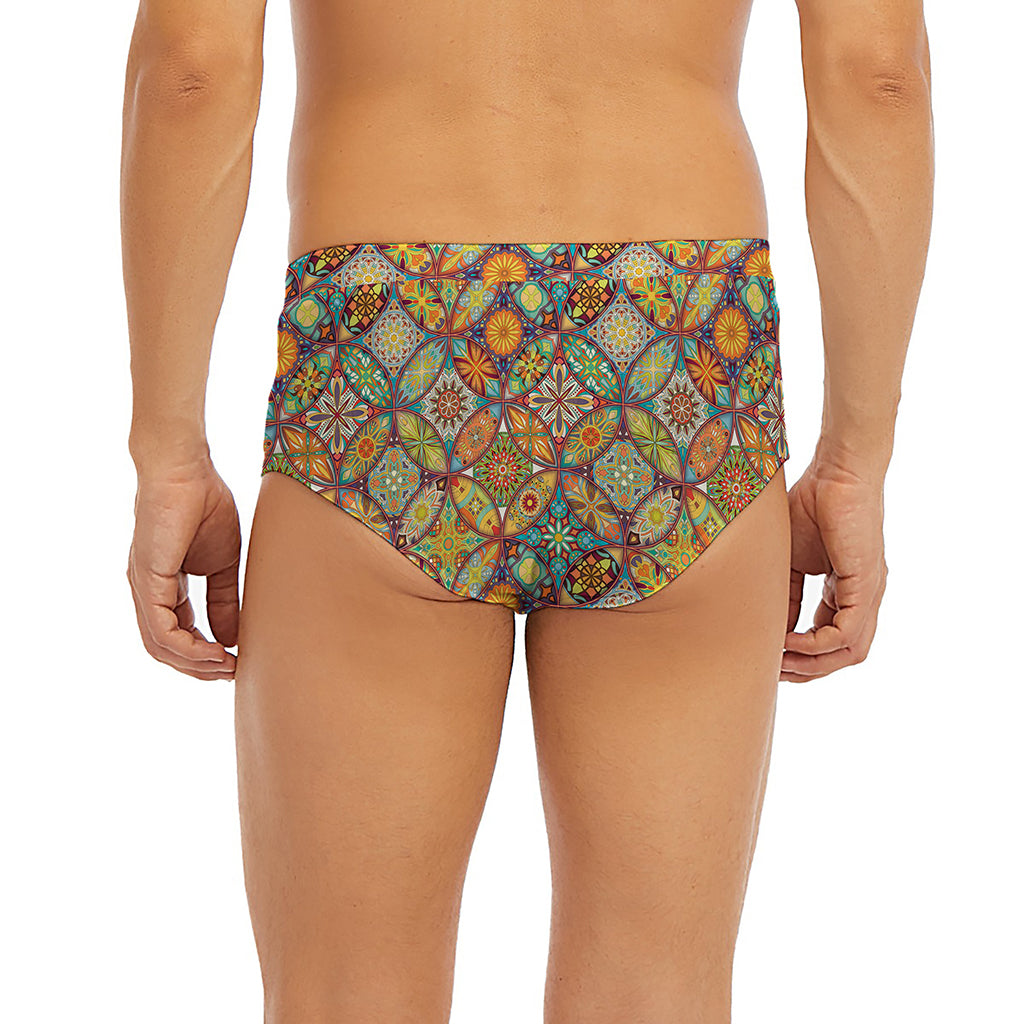Ethnic Mandala Patchwork Pattern Print Men's Briefs