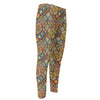 Ethnic Mandala Patchwork Pattern Print Men's Compression Pants