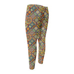 Ethnic Mandala Patchwork Pattern Print Men's Compression Pants