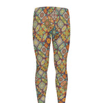 Ethnic Mandala Patchwork Pattern Print Men's leggings