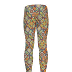 Ethnic Mandala Patchwork Pattern Print Men's leggings