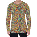 Ethnic Mandala Patchwork Pattern Print Men's Long Sleeve T-Shirt