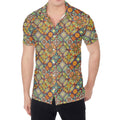 Ethnic Mandala Patchwork Pattern Print Men's Shirt