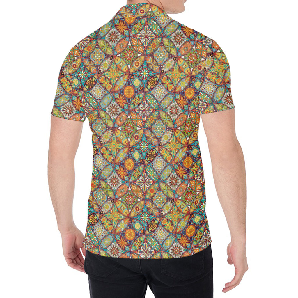 Ethnic Mandala Patchwork Pattern Print Men's Shirt