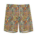 Ethnic Mandala Patchwork Pattern Print Men's Athletic Shorts
