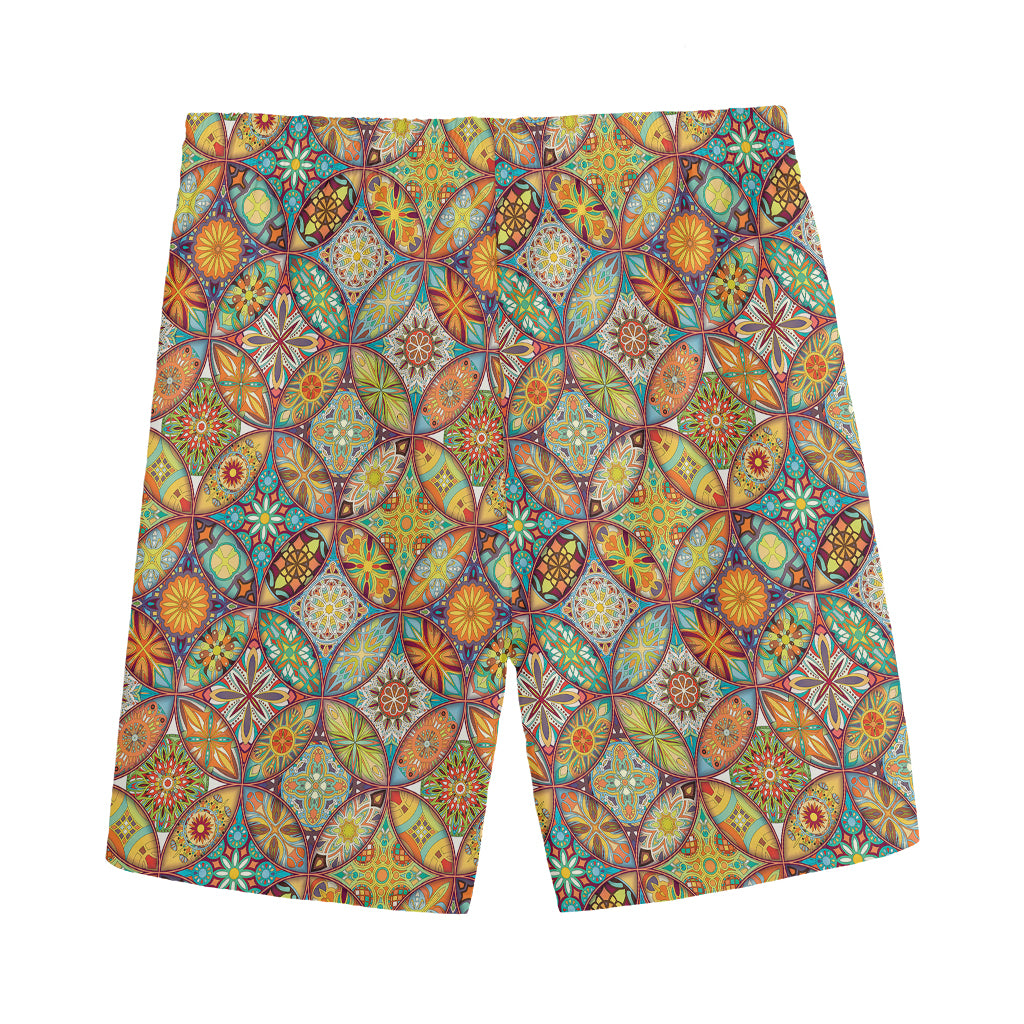 Ethnic Mandala Patchwork Pattern Print Men's Sports Shorts
