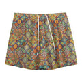 Ethnic Mandala Patchwork Pattern Print Mesh Shorts
