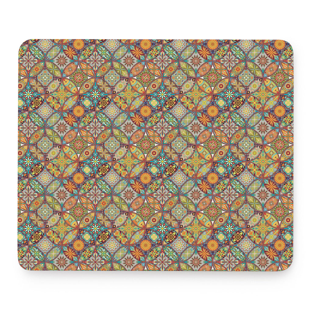 Ethnic Mandala Patchwork Pattern Print Mouse Pad