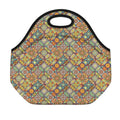 Ethnic Mandala Patchwork Pattern Print Neoprene Lunch Bag