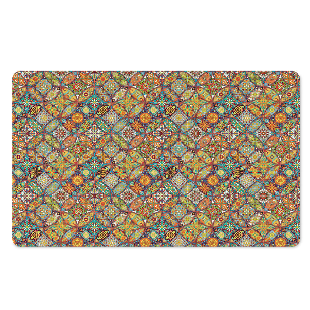 Ethnic Mandala Patchwork Pattern Print Polyester Doormat