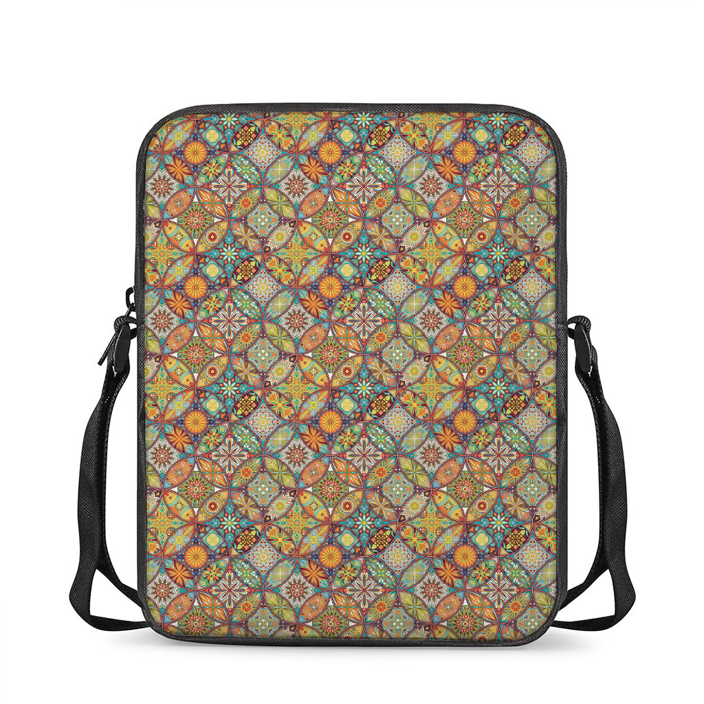 Ethnic Mandala Patchwork Pattern Print Rectangular Crossbody Bag