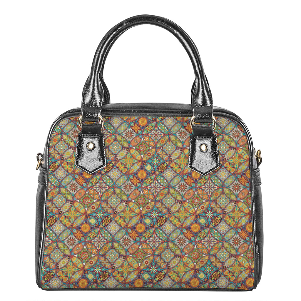 Ethnic Mandala Patchwork Pattern Print Shoulder Handbag