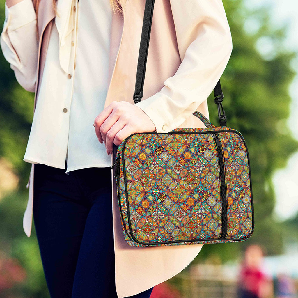 Ethnic Mandala Patchwork Pattern Print Shoulder Strap Bible Bag