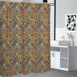 Ethnic Mandala Patchwork Pattern Print Shower Curtain