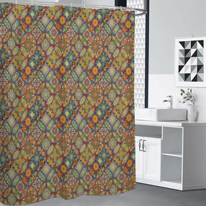 Ethnic Mandala Patchwork Pattern Print Shower Curtain