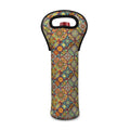 Ethnic Mandala Patchwork Pattern Print Single Neoprene Wine Tote