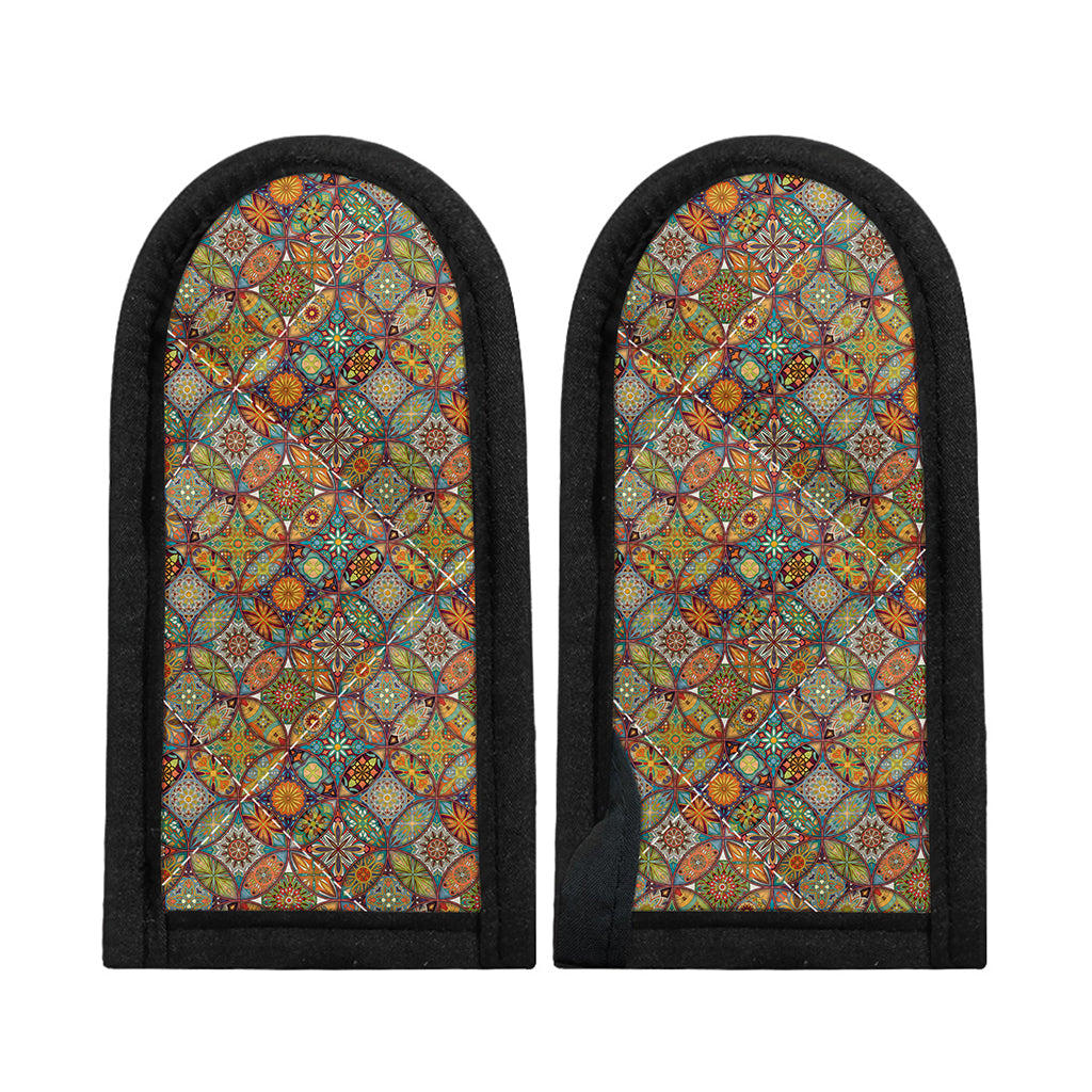 Ethnic Mandala Patchwork Pattern Print Skillet Handle Cover