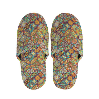 Ethnic Mandala Patchwork Pattern Print Slippers