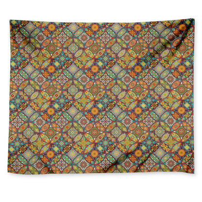 Ethnic Mandala Patchwork Pattern Print Tapestry
