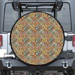 Ethnic Mandala Patchwork Pattern Print Tire Cover