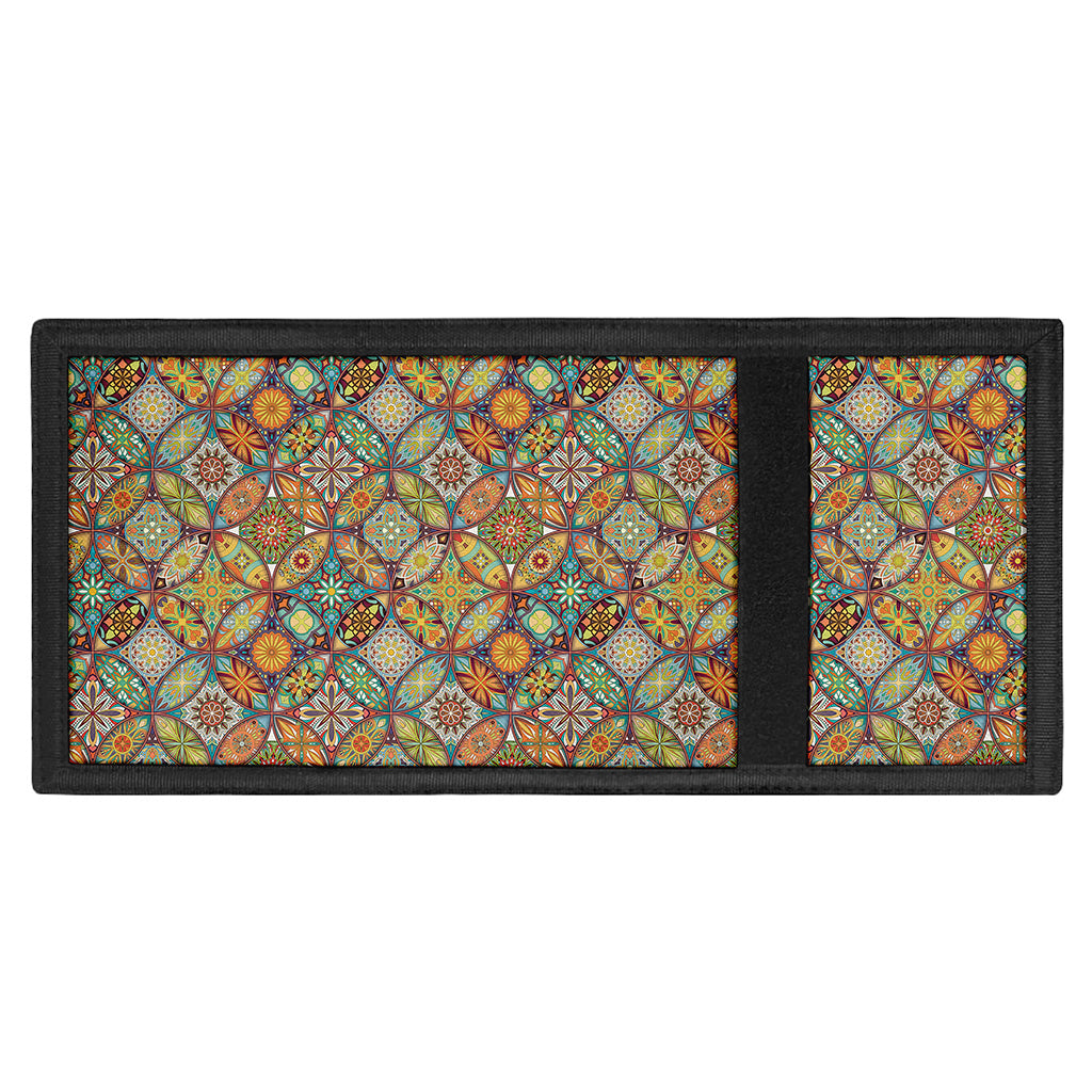 Ethnic Mandala Patchwork Pattern Print Trifold Wallet