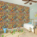 Ethnic Mandala Patchwork Pattern Print Wall Sticker