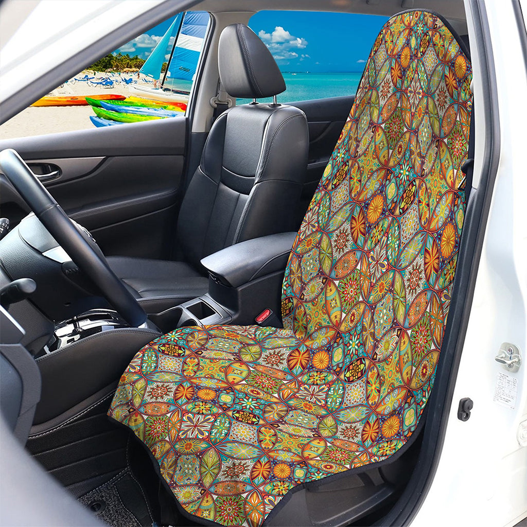 Ethnic Mandala Patchwork Pattern Print Waterproof Car Seat Cover