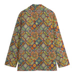 Ethnic Mandala Patchwork Pattern Print Women's Blazer