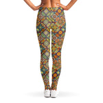 Ethnic Mandala Patchwork Pattern Print Women's Leggings