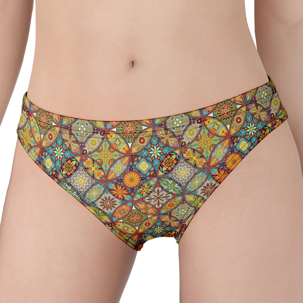 Ethnic Mandala Patchwork Pattern Print Women's Panties