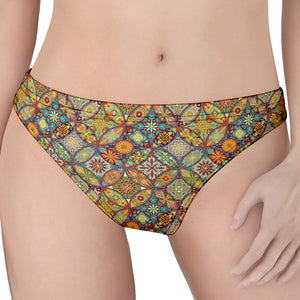 Ethnic Mandala Patchwork Pattern Print Women's Thong