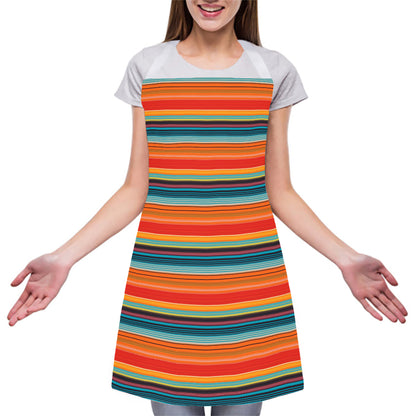 Ethnic Mexican Blanket Pattern Print Adjustable Apron