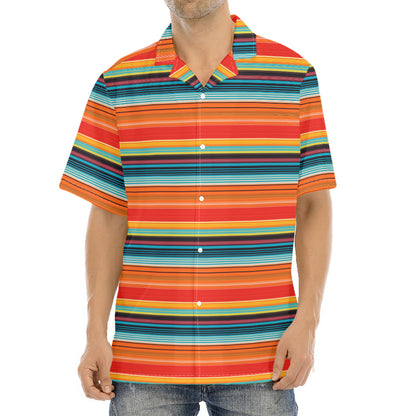 Ethnic Mexican Blanket Pattern Print Aloha Shirt