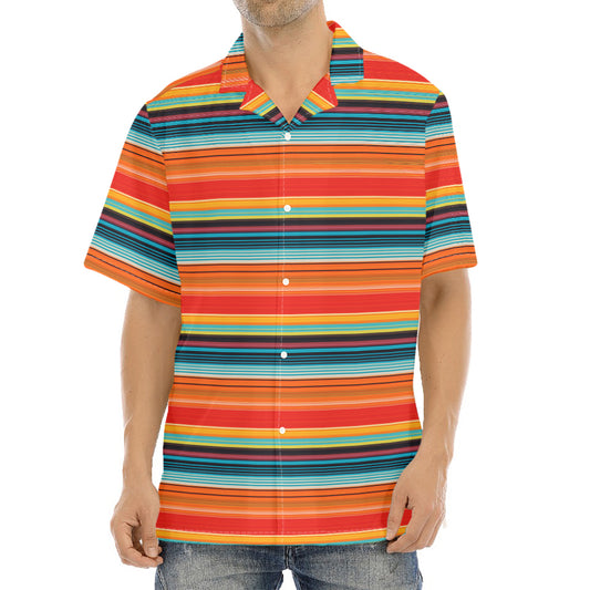 Ethnic Mexican Blanket Pattern Print Aloha Shirt