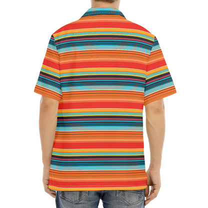 Ethnic Mexican Blanket Pattern Print Aloha Shirt